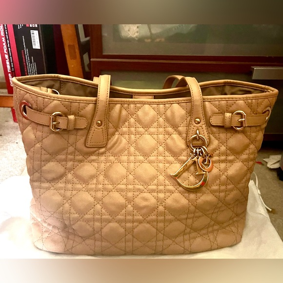 Christian Dior Cannage Panarea 2-way Tote Beige - Picture 3 of 8